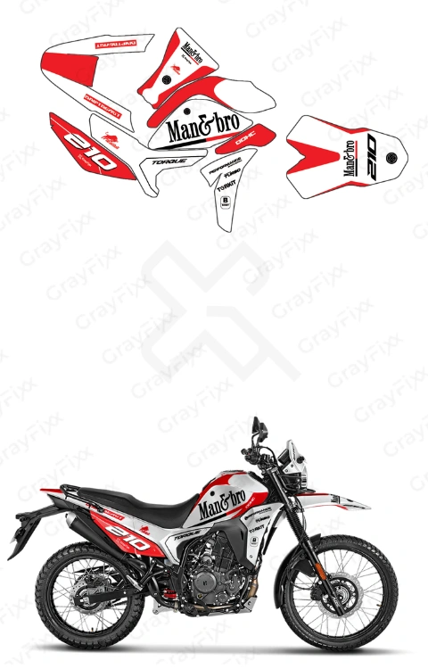 Torque Edition Full Body Sticker Compatible with Xpulse 210 | Made in Premium Gloss Vinyl with FPF (Fade Protection Film), Waterproof, Precut Sticker, Pack of 1